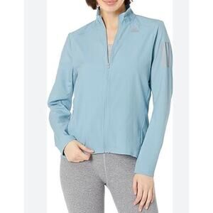 Adidas women own the run windbreaker extra large blue Collared